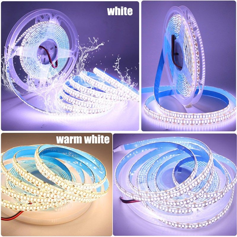 LED灯带DC12V5050 q2835 240LEDs/m高亮柔性灯条浅暖白/冷白60灯5