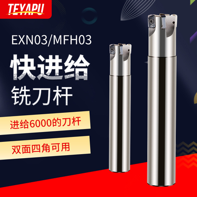 TEYAPU双面刃铣刀杆EXN03MFH03大进立铣刀杆4刃快进给铣刀把5刃