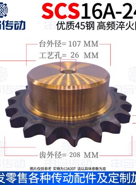 盛天链轮SCS链轮加工成品 SCS1寸16A24齿 高精度耐磨损 申马传动