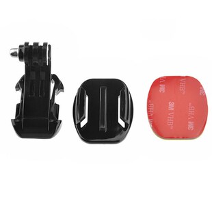 J型座运动相机头盔安装 gopro 配件 头盔固定座3m胶底座 hero5