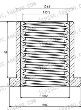北京 南通 长征 铣床 X62W X52K X63W X53K  升降螺母 丝母 T50*6