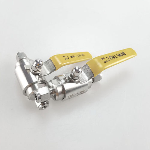 304 碳钢 316L不锈钢双卡套式气源球阀 QGY1-64P 68 1012
