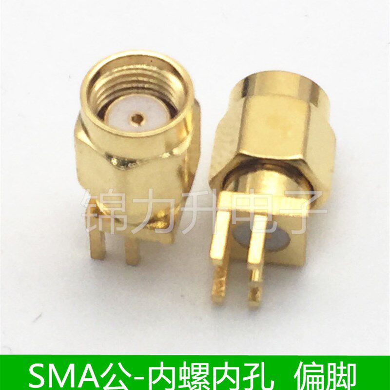 RP-SMA-JE公头内螺内孔公头公座插座子RF射频同轴连接器接头焊板