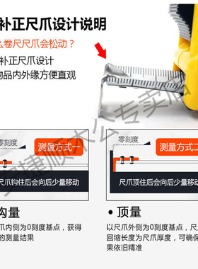 长征不锈钢卷尺5米 3米7.5米10米防水耐磨卷尺木工米尺家用盒尺