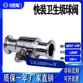 食品级直通快接 卫生级球阀304卡盘卡扣卡箍式 Q81F 16p不锈钢快装