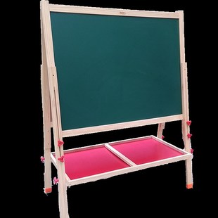 特大号实木儿童画板画架升降家用教学黑板面支架式磁性写字板