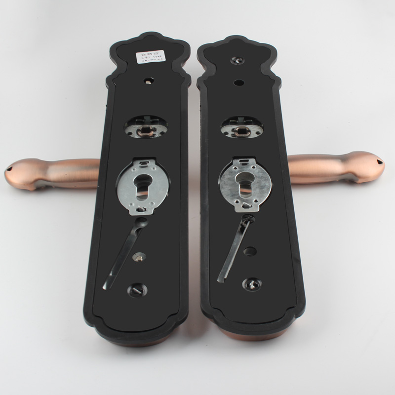 红古防盗门锁装甲锁套装304不锈钢把手家用木门别墅大门拉手