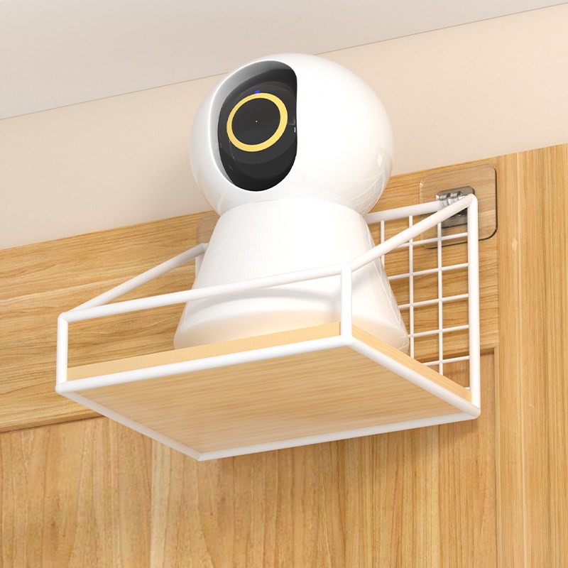 摄像头室内支架免打孔监控机架家用室外墙上置物架路由器放置架子