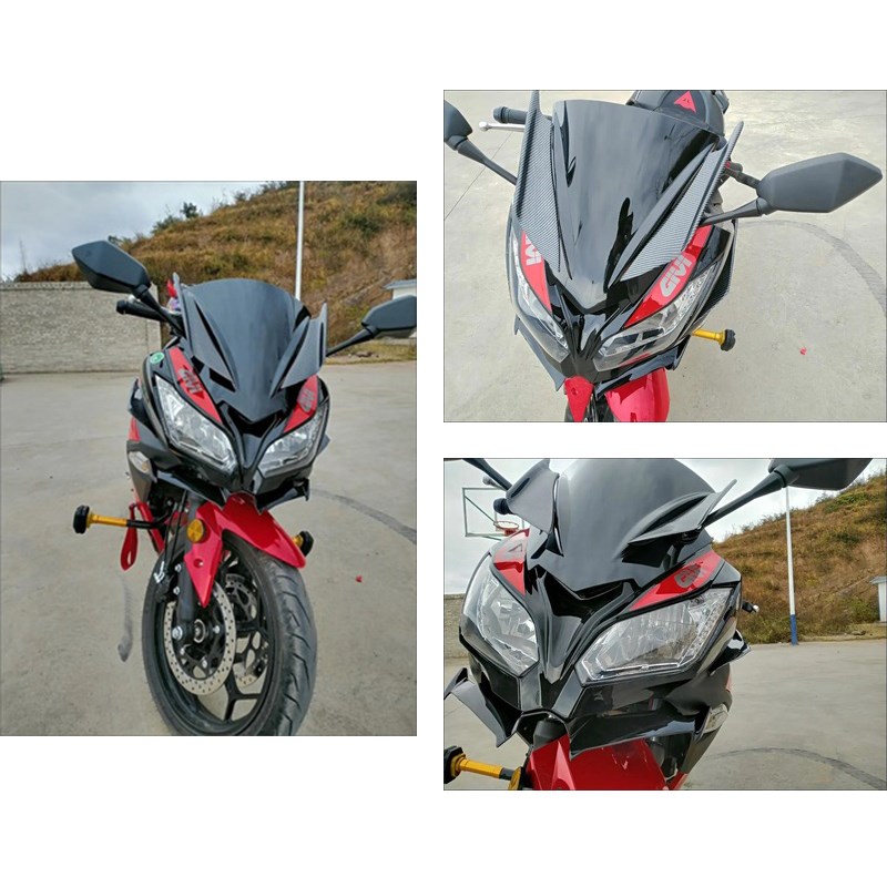 摩托车通用侧翼雅马哈R3改装扰y流定风翼V6碳纤风刀小忍者侧翼风