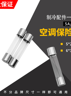 保险丝熔断丝管5x20 玻璃保险管熔断器250V6mmx30mm5A20A汽车保险