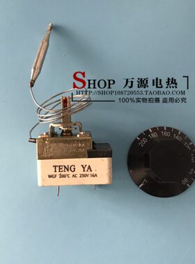 旋转可调油炸锅温控器 60-200度 250V 16A电炸炉 温控开关