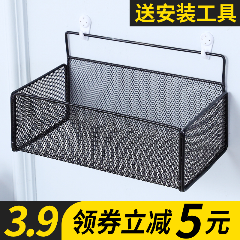 免打孔墙上置物架卧n室挂墙墙壁宿舍神器床头挂篮卫生间浴室收纳