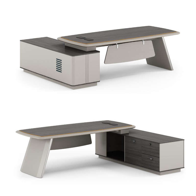 轻奢老板桌办公桌简约现代董事长总裁桌经理大班台办公室桌椅组合