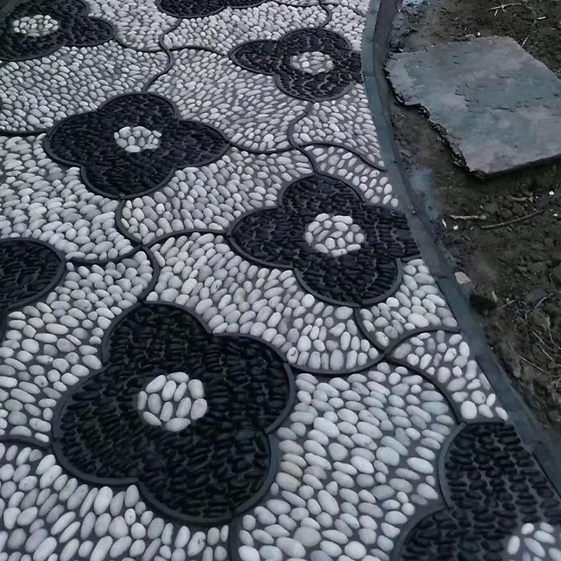 黑色鹅卵石抛光南京雨花石公园水池广场施工布景园林铺路庭院石头