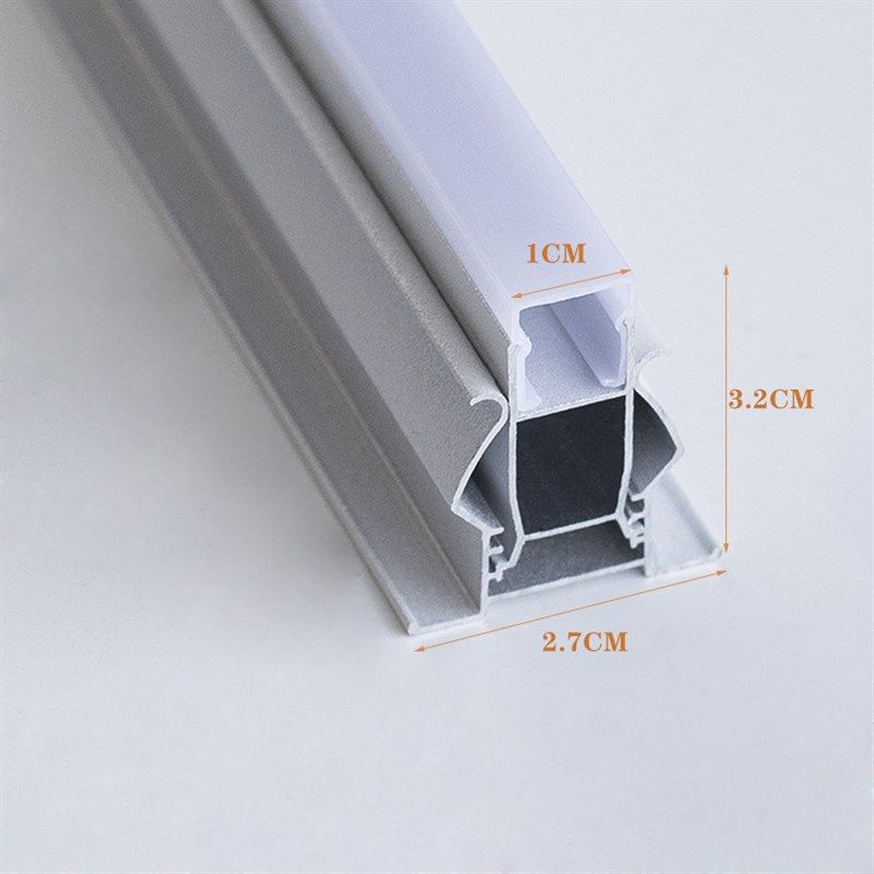 集成吊顶线条灯无边界发光龙骨蜂窝大板铝扣板龙骨灯极窄发光灯槽