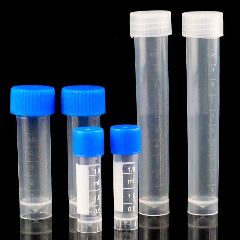 金固牢冷冻管(500支/包)采样试剂螺口冻存管平底带刻度样品管1.8m