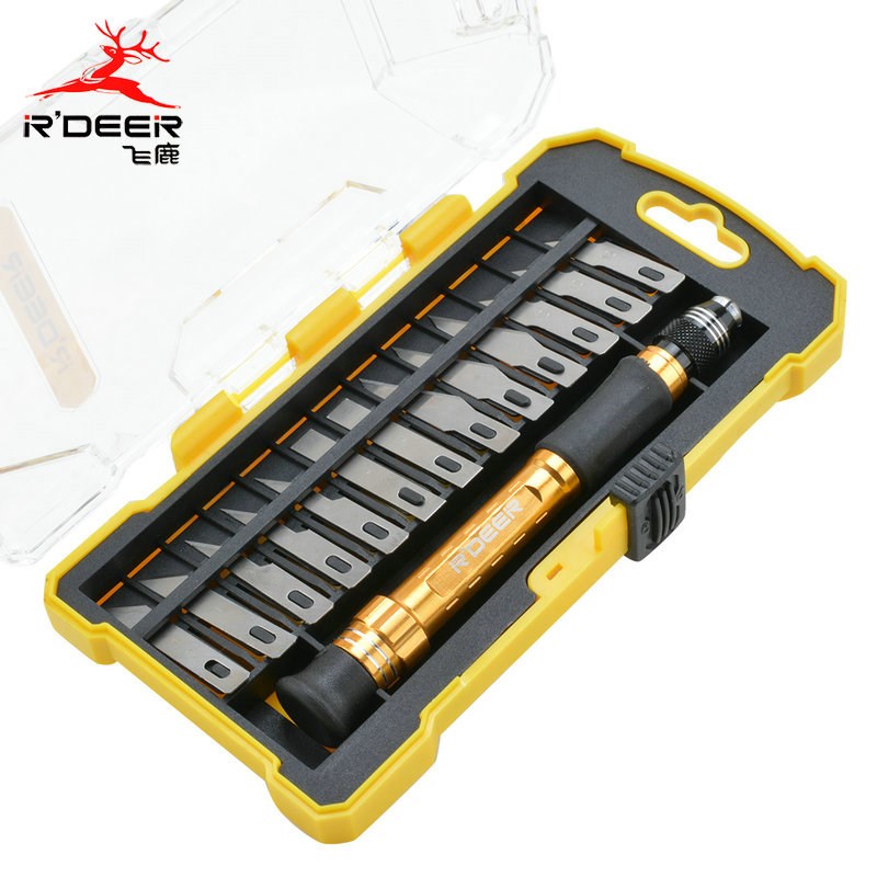 飞鹿 14件雕刻刀套组套 SK5多用雕刀 14PC木雕工具 RT-M113
