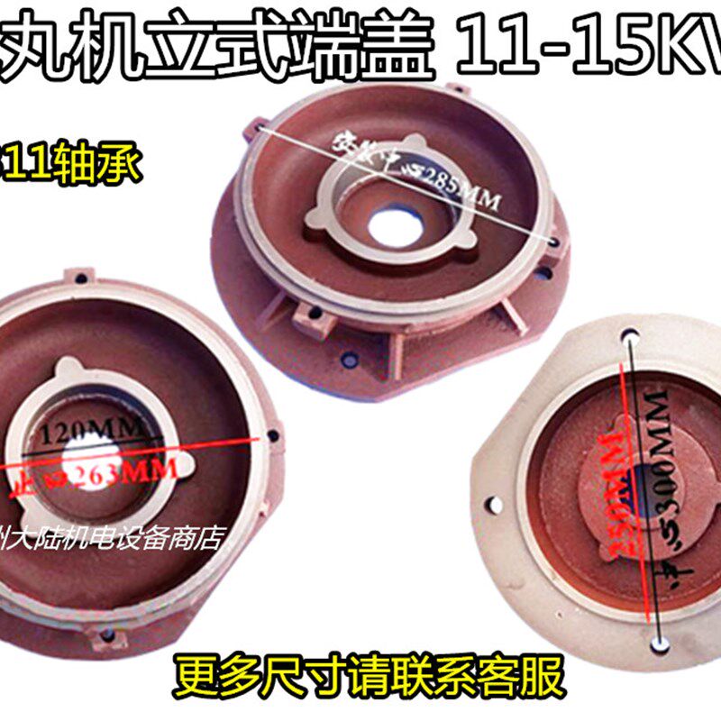 非标Y2-160加大轴承抛丸机端盖 11/15kw立式前端盖抛光机电机专用