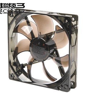 超频三 黑晶F126B 12cm机箱风扇 蓝光超静音 12厘米风扇 电源风扇
