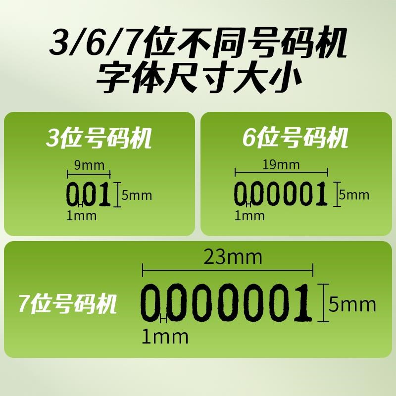 悍隆企自动打码机日期号码机页码打码器3位6位7位自动号码机自动