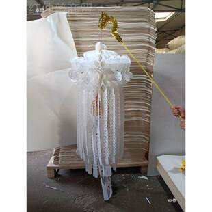 幡引路白事龙丧事头灵堂装饰幡凤头幡引UKE魂幡白幡红幡灵招魂幡