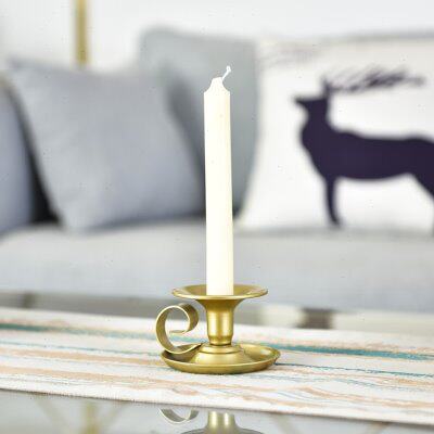 2Pcs Retro Metal Taper Candle Holder Simple Candlestick Hold