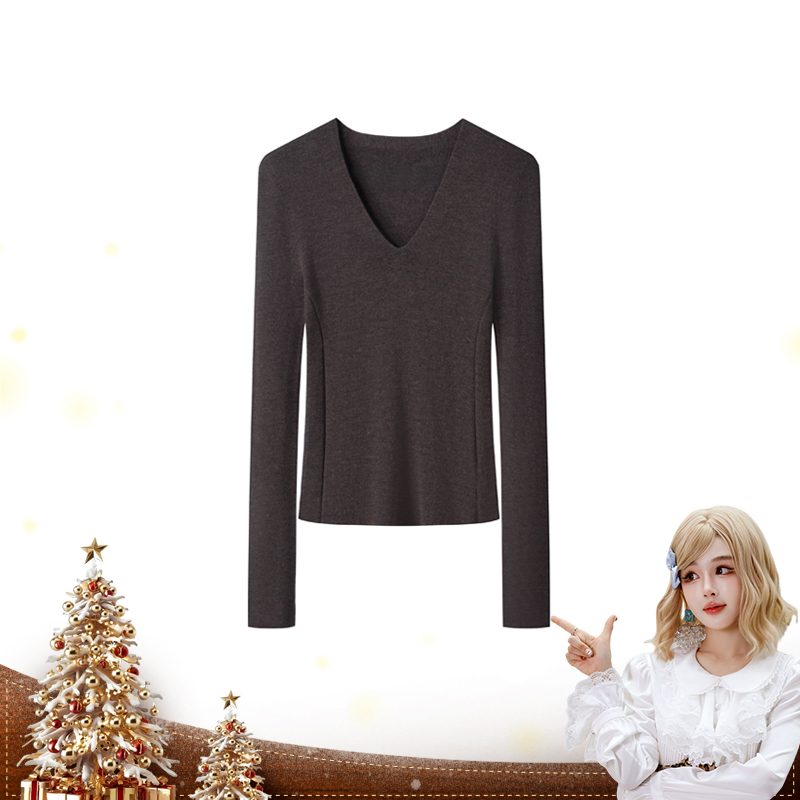 【呼呼专享】 慢时光100%羊毛扬子纱无缝一体120S毛针织衫套头