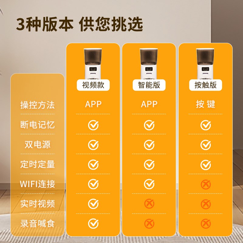 宠物猫咪自动喂食器可视频语音远程监控定时定量宠物狗投喂机投食