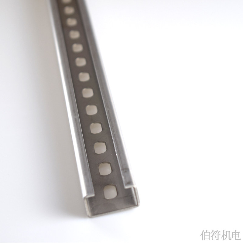 不锈钢C型轨道NS15/30SS/1.5/1MF配套BK/UB金属电缆夹平行安装导