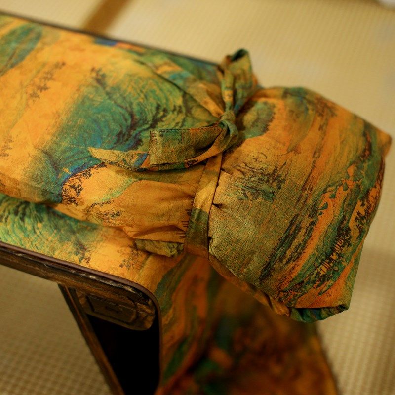 【扬鸣杰韵】国风千里江山古琴桌旗盖布加厚可背古琴囊 防尘琴衣