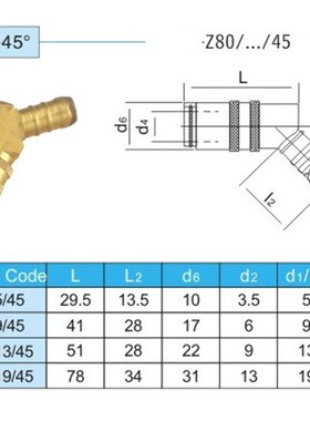 兼容德式HASCO封闭式模具快速直接头Z80/5 9 13 19 Z80/9*45度90