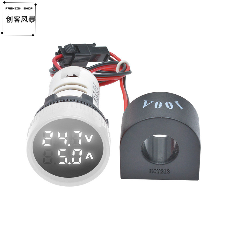 110V220V380V交流电流电压表头数 带互感器AC50-500V指示灯圆形