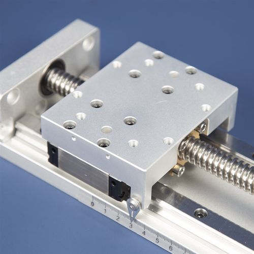 手动滑台模组T型丝杆手摇XYZ直线微调十字精密导轨绿牛NS100-S