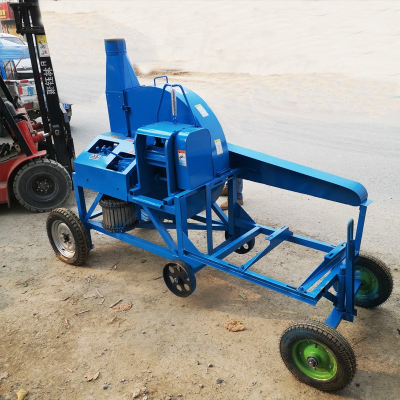 移动轮胎款铡草机 牛羊养殖揉草机 外贸出口柴油机版铡草粉碎机