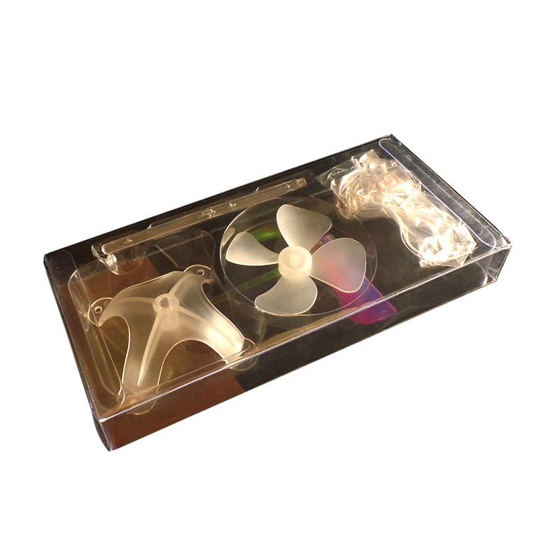 微型风力发电机带底座小型风能动力自发光LED风车 景观装饰警示灯