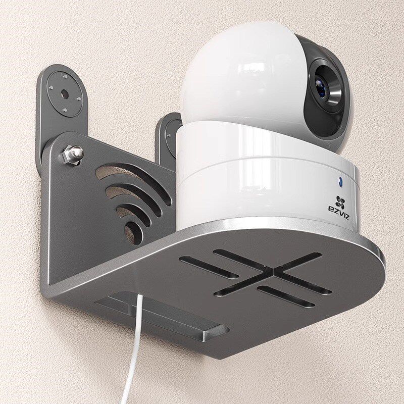 监控支架米家路由器小爱同学壁挂置物架免打孔家用摄像头倒挂支架