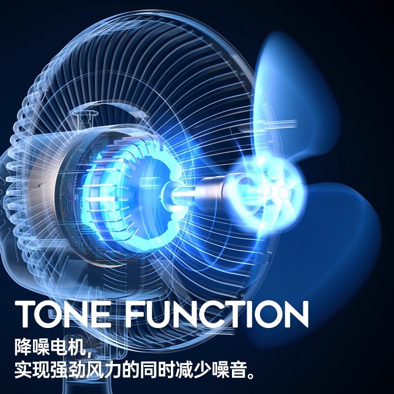 奥克斯台式办公桌面夹扇小型摇头音静学生宿舍电风扇2V025新款家