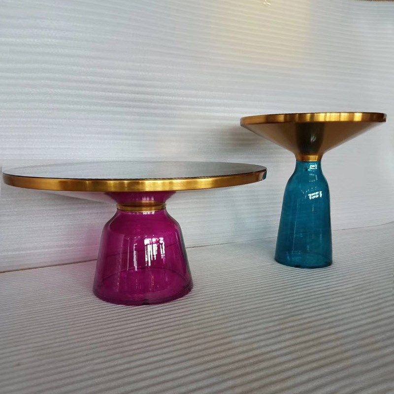 厂家定制轻奢镀金小茶几家用金属小圆几不锈钢桌几会所样板房角几