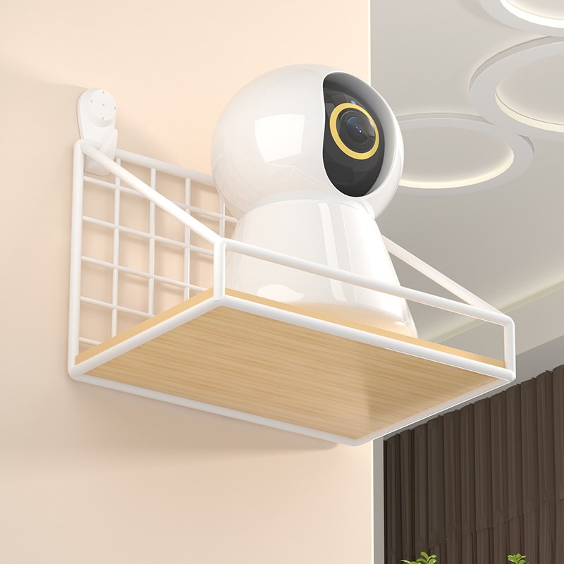 摄像头室内支架免打孔监控机架家用室外墙上置物架路由器放置架子