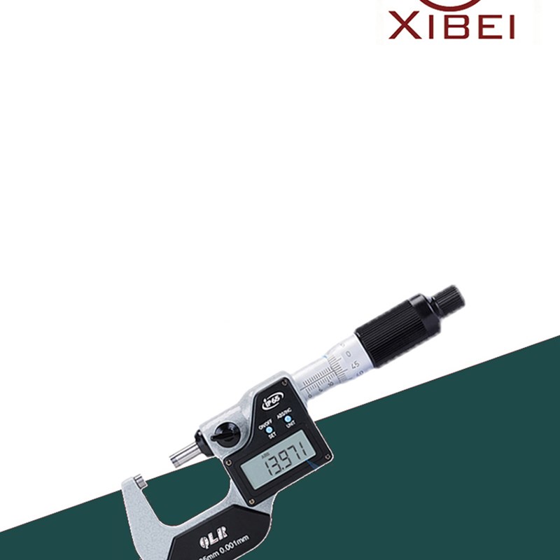 西北青量数显电子外径千分卡尺带刻线工业级IP65级防水防尘千分尺