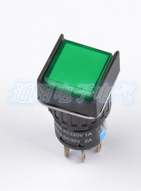 LA42(B)PF-11/G 方形按钮 自复位式 绿色 一开一闭 孔径16mm