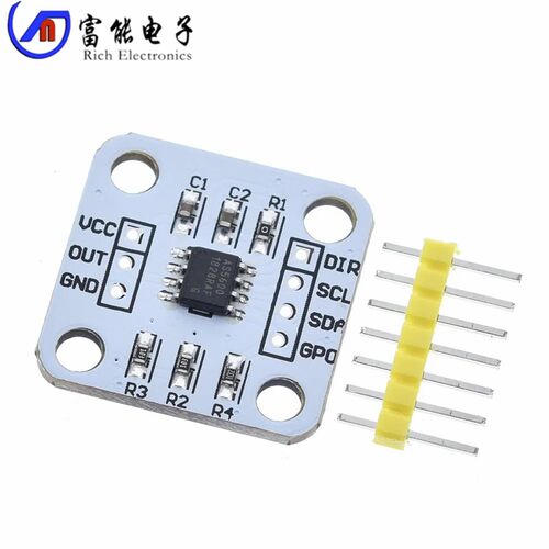 AS5600磁编码器 磁感应角度测量感测器模块 12bit高精度 送磁铁