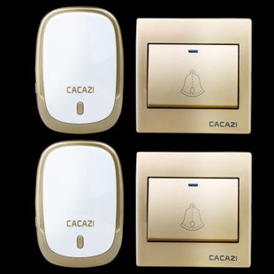 家用无线门铃86型面板2拖1 2拖2 2拖3交流遥控门铃呼叫器不用电线