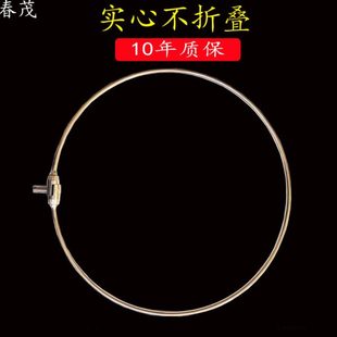 钓鱼不折叠抄网头网圈实心抄网网兜钢丝配件一体不折叠8mm结