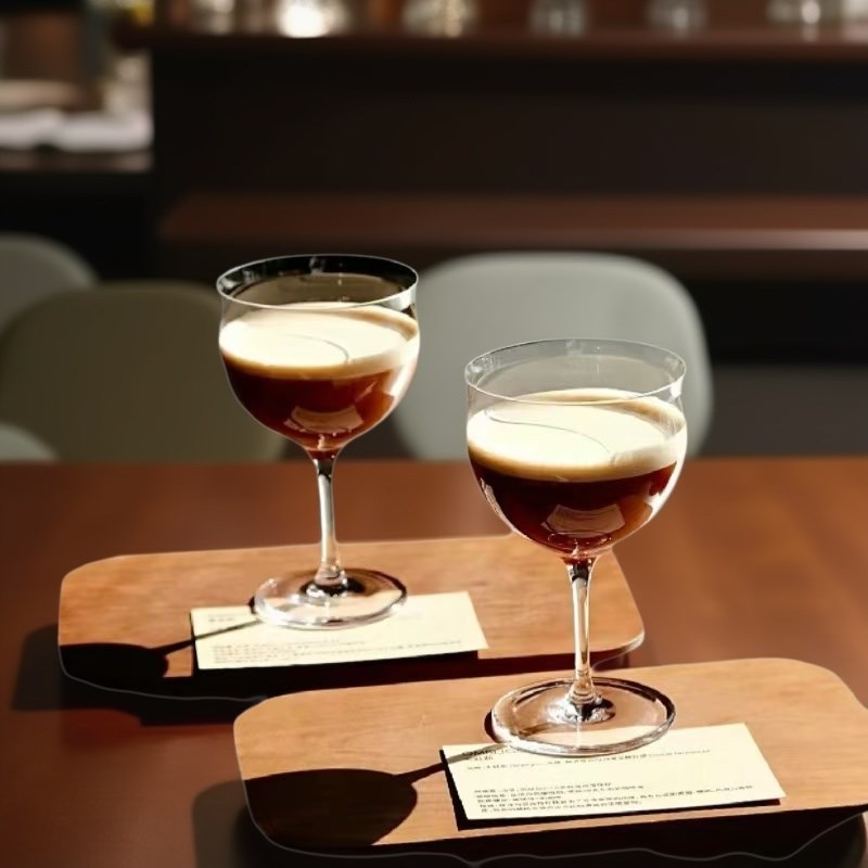 酒吧金汤力水h晶玻璃鸡尾酒杯木村日式水晶矮脚杯特调咖啡杯