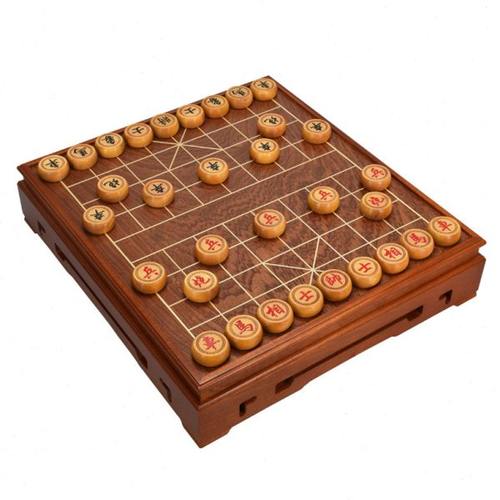 御圣中国象棋实木棋盘高档大号象棋棋盘学生像棋木质橡棋象棋桌子