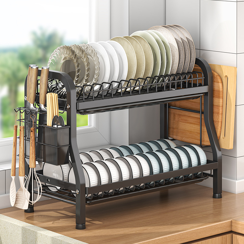 厨房置物架碗碟架沥水架洗水池碗盘收纳架家用多功能放碗架不锈钢