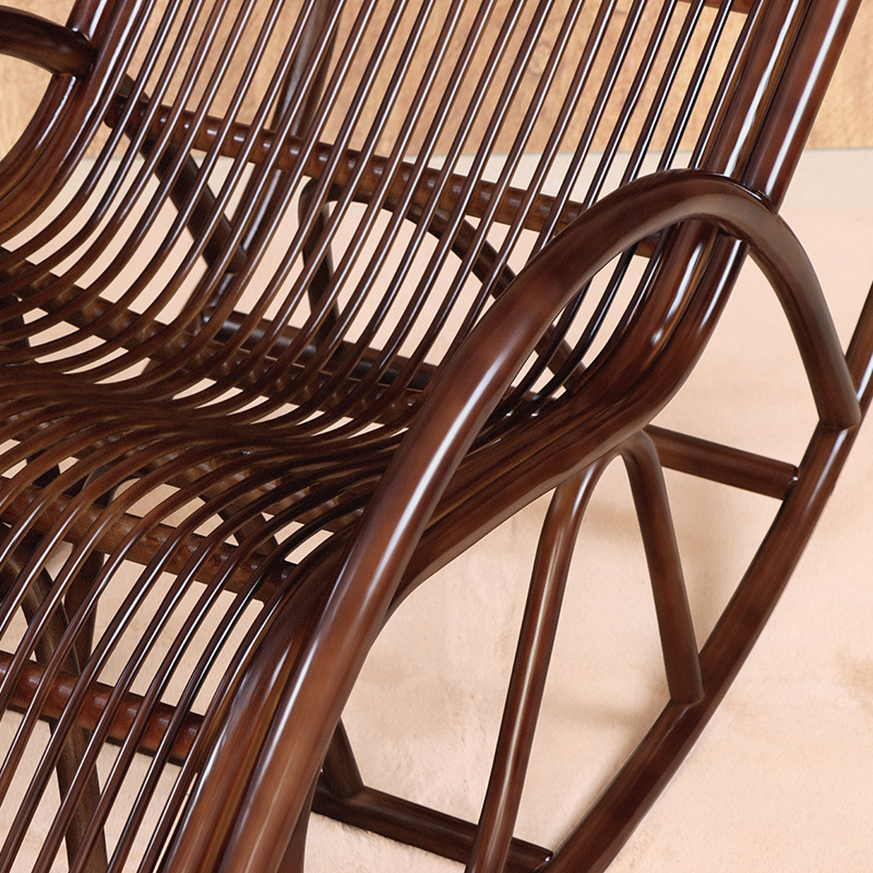 真藤摇椅躺椅阳台家用客厅休闲藤编老人懒人摇椅成人摇摇椅逍新款