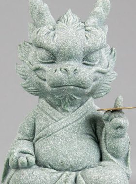 逗兽记 入户玄关装饰摆件轻奢高档青砂石鱼缸造景摆设可养小茶玩