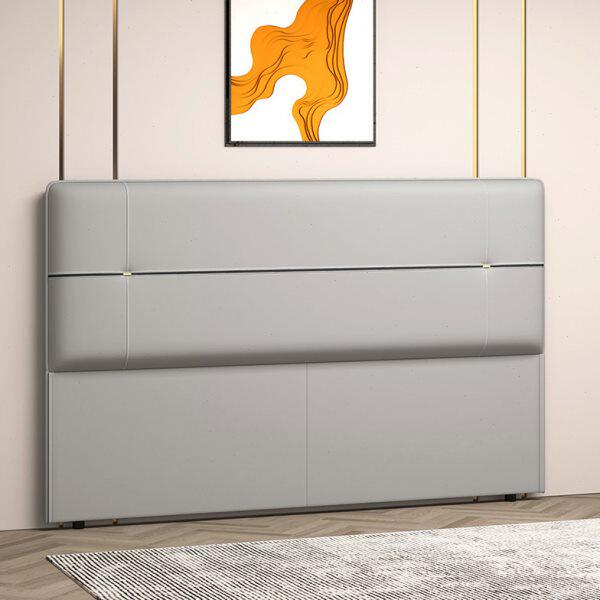 2025新款软包床头靠背板简约现代超薄轻奢床屏猫爪皮落地单买床头